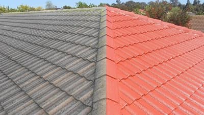 Roof Painting liquid rubber before and after